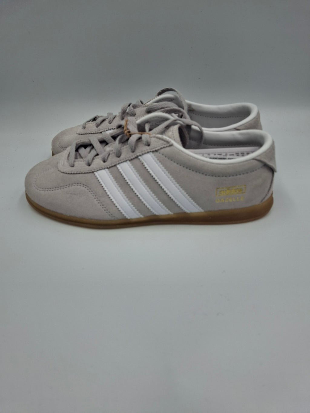 Adidas Gazelle Grey White Gum UK Size 3.5