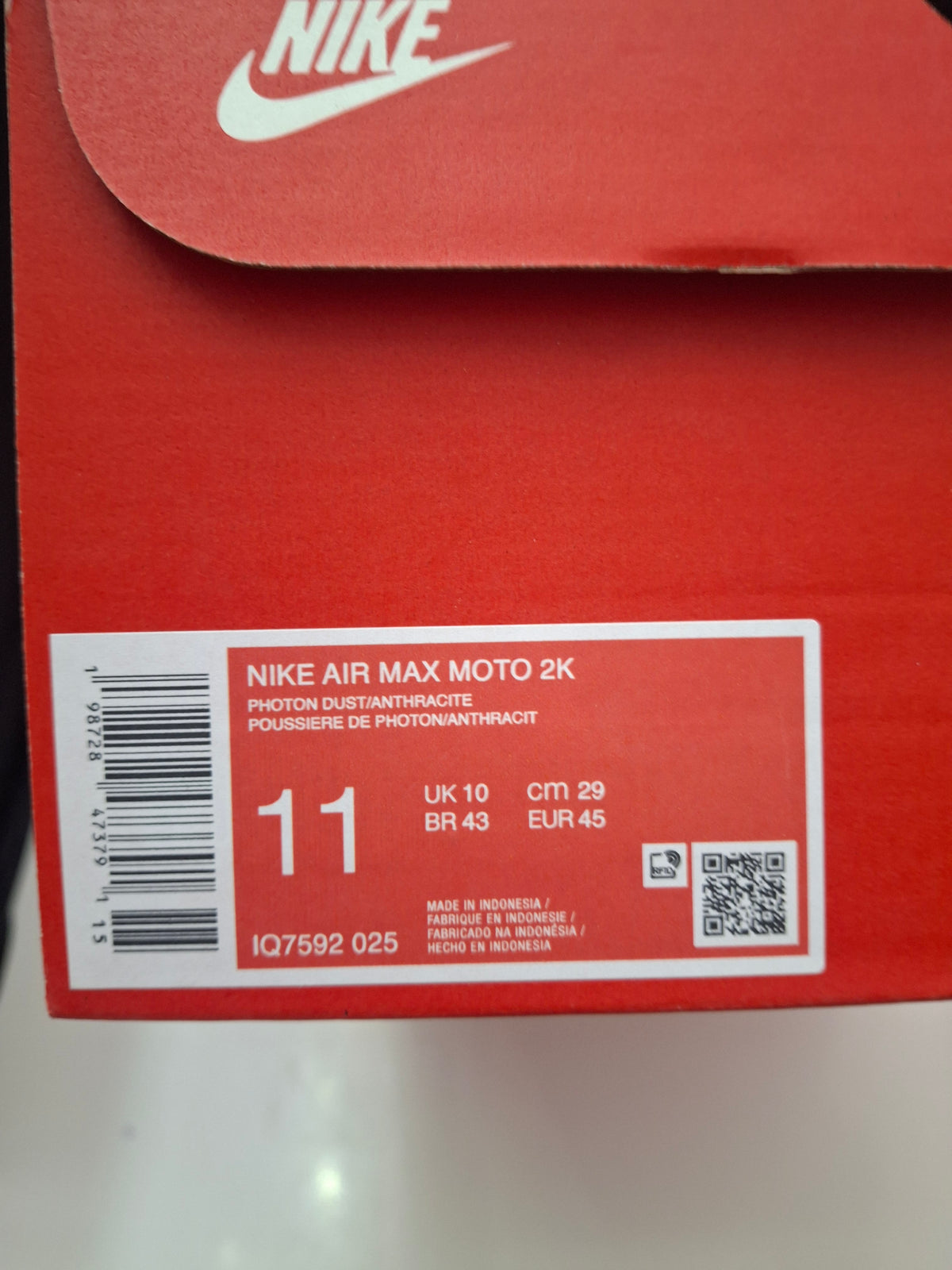 Nike Air Max Moto 2K - Photon Dust/Anthracite - UK Size 10
